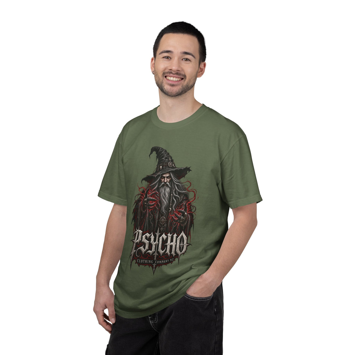 Psycho Wizard T-Shirt — Gothic Wizard Graphic Tee