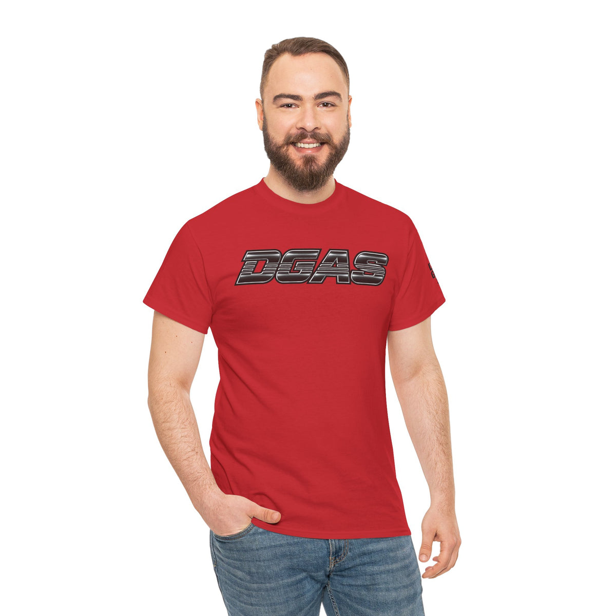 DGAS (Dont Give A Shit) Retro Logo Tee — White Graphic Short Sleeve Shirt