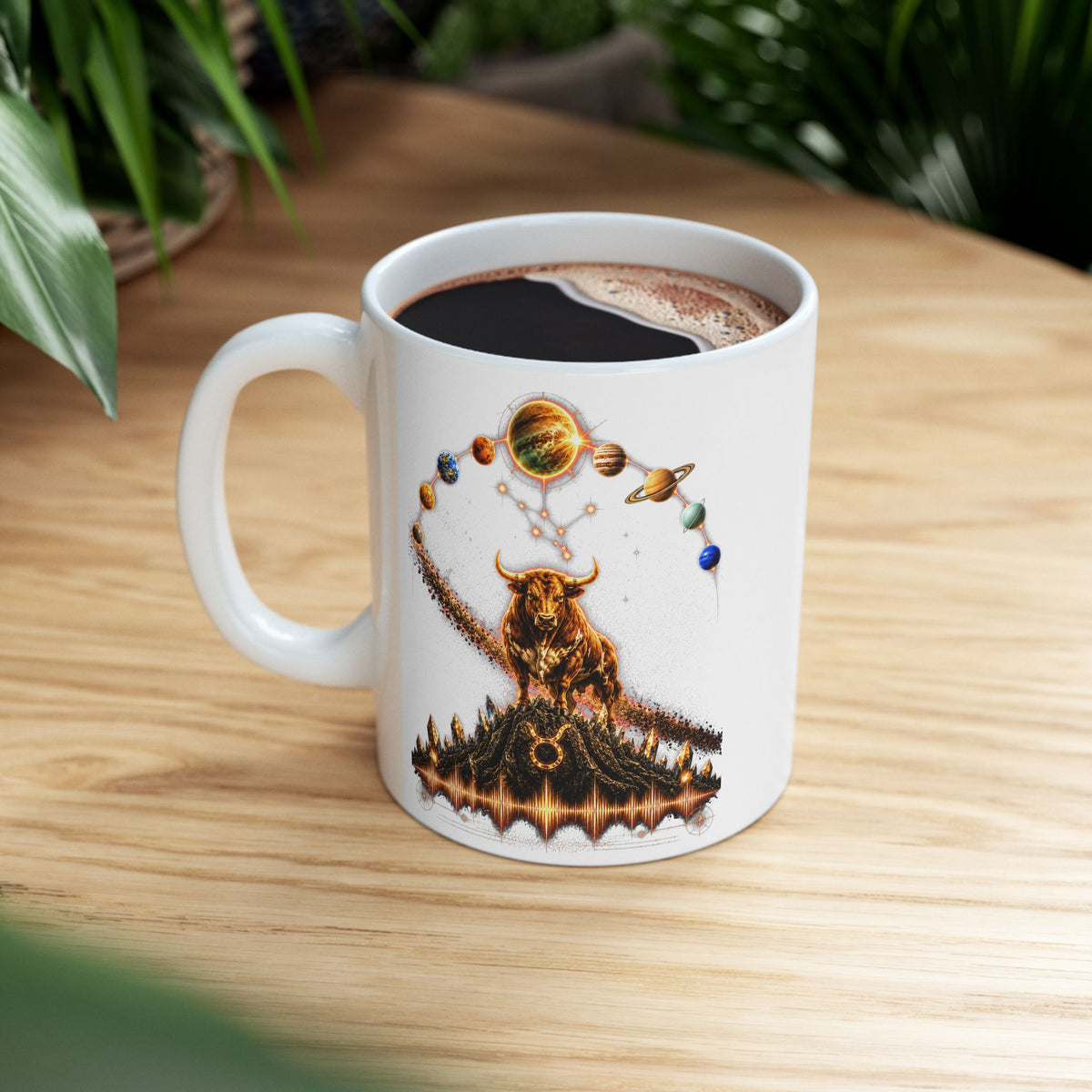 TAURUS Astrology Ceramic Mug — Zodiac Constellation Coffee Cup (11oz & 15oz)