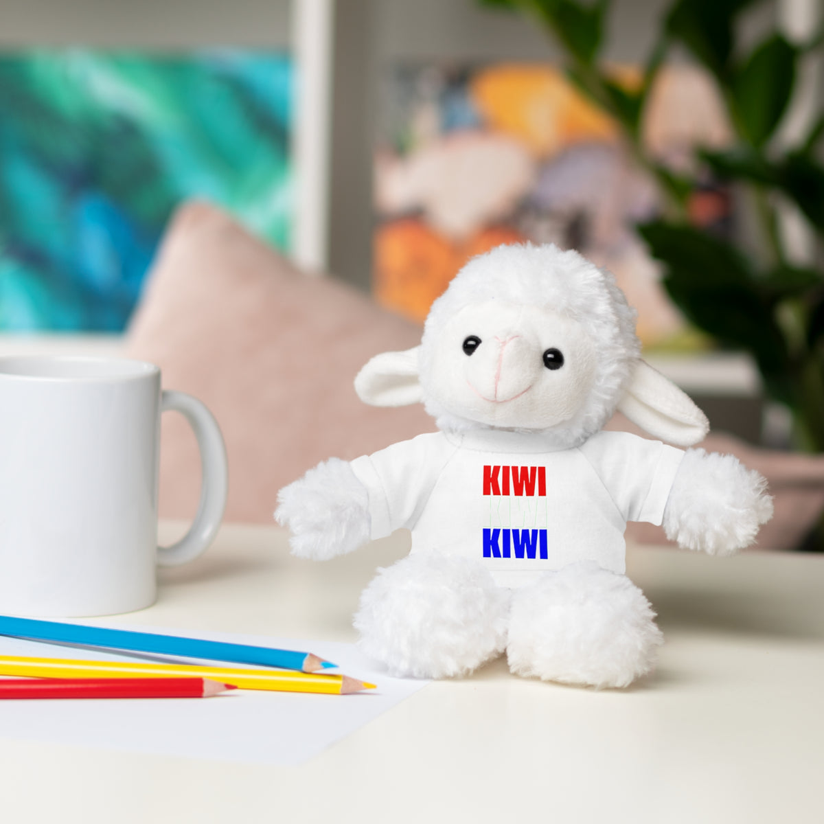 Kiwi Stripe Teddy Bear with Graphic Tee