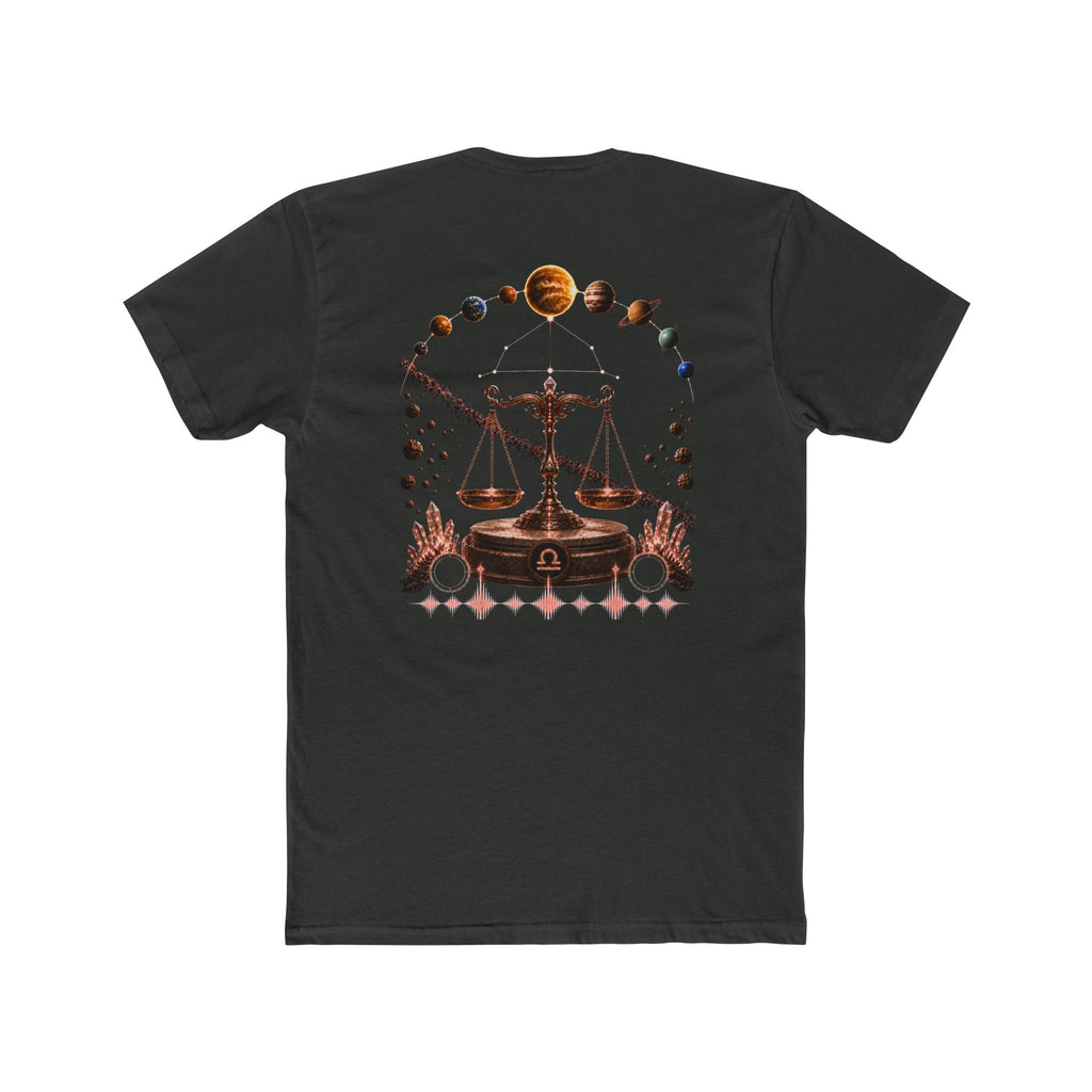Libra Zodiac Scales T-Shirt — Astrological Balance Tee with Planetary Design