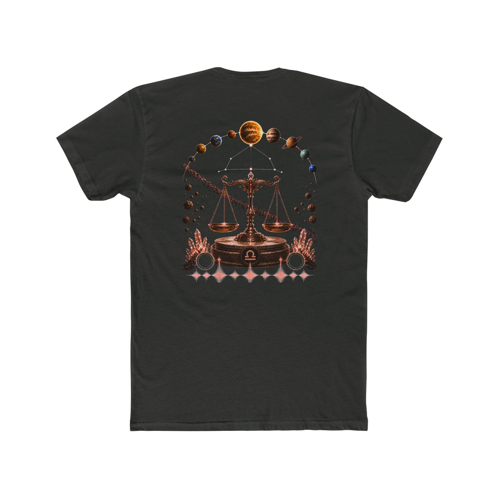 Libra Zodiac Scales T-Shirt — Astrological Balance Tee with Planetary Design