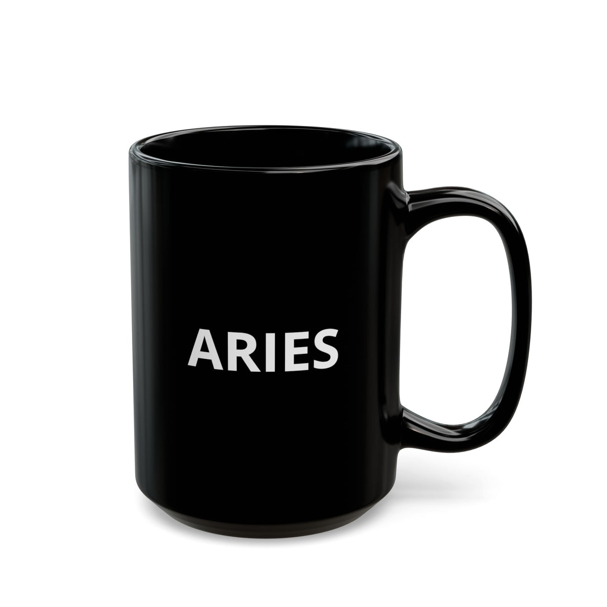 ARIES Black Ceramic Mug — Zodiac Constellation Coffee Cup (11oz & 15oz)