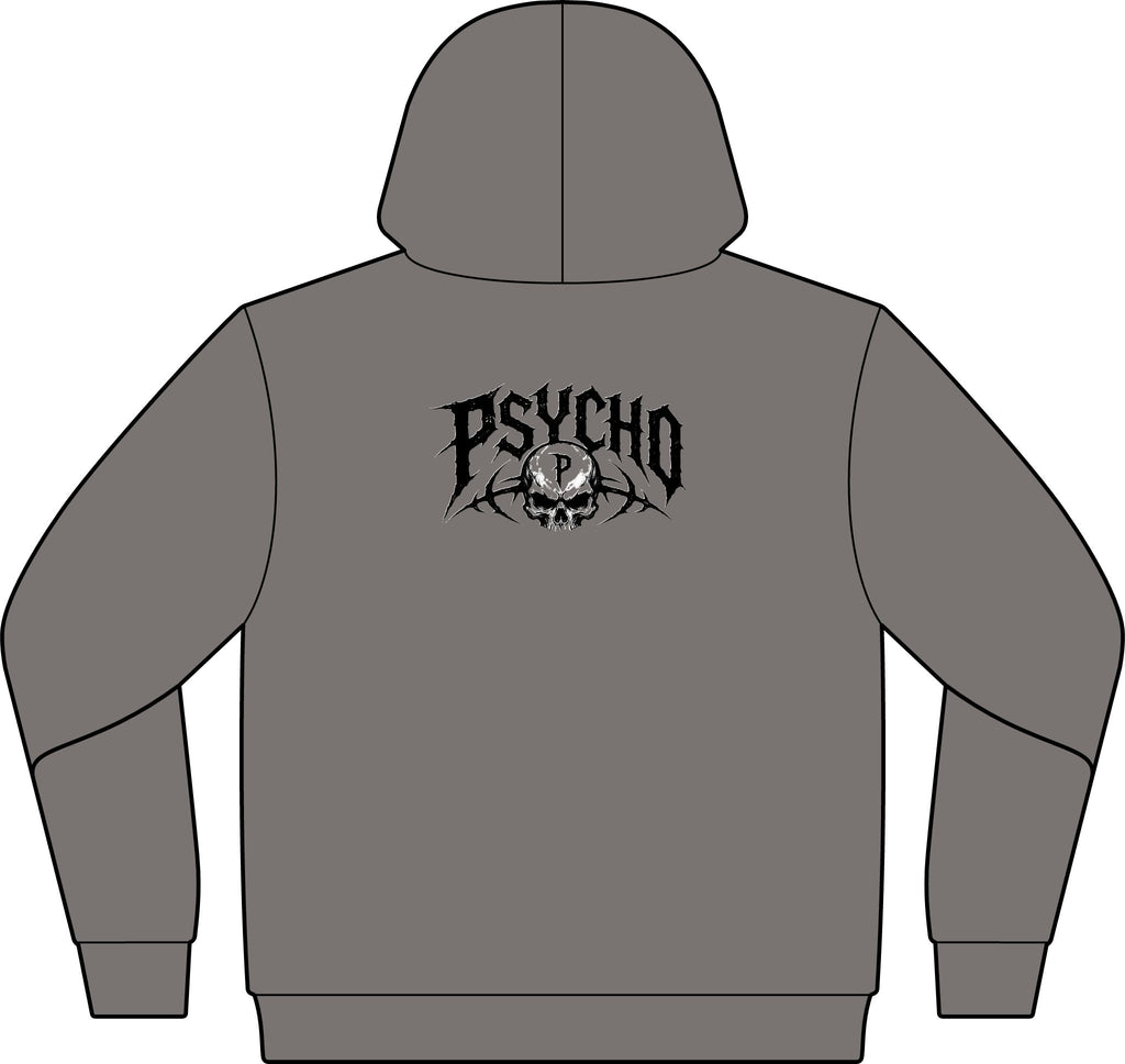Women's Relaxed Faded Hoodie — Minimal 'Psycho' Chest Logo