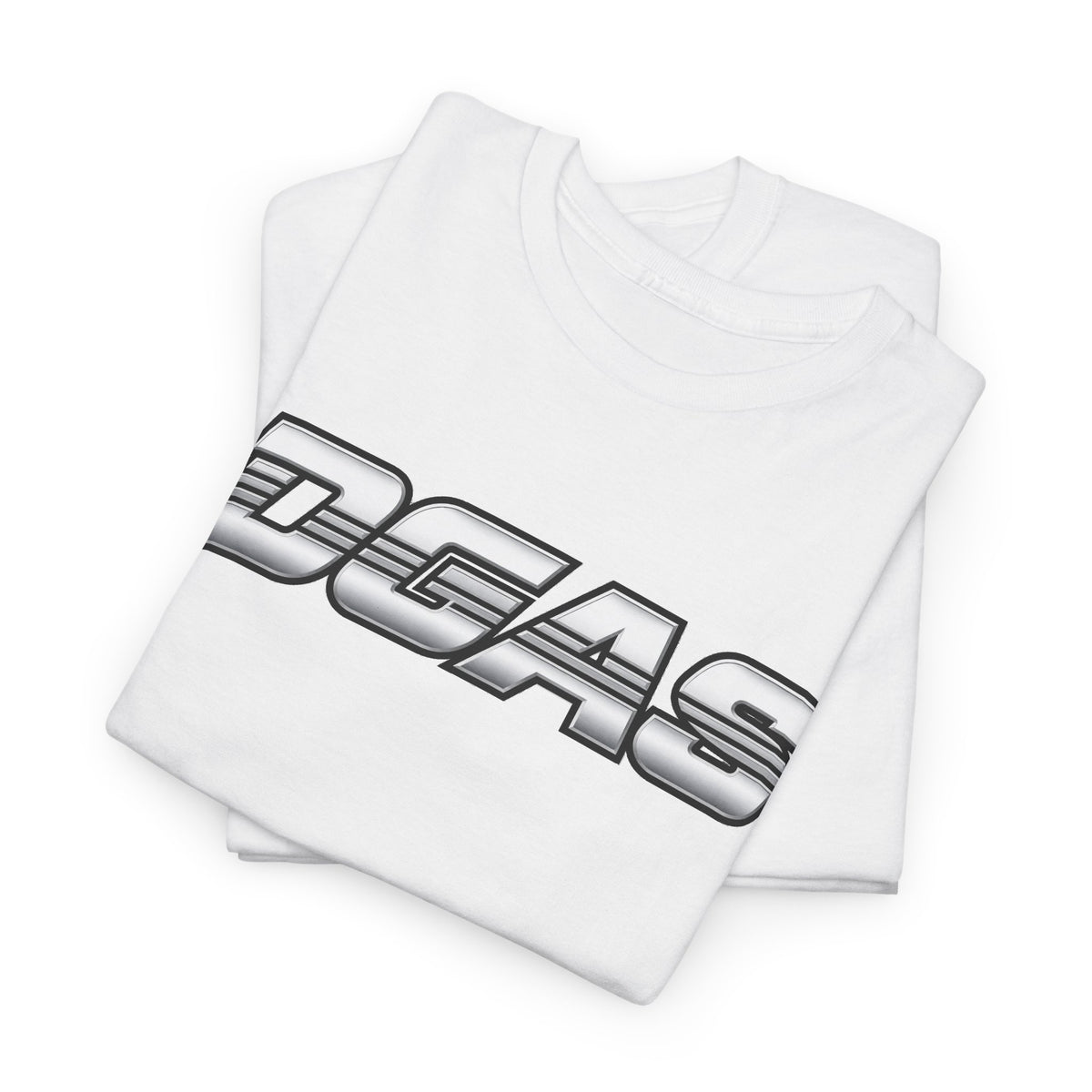 DGAS (Dont Give A Shit) Retro Logo Tee — White Graphic T-Shirt
