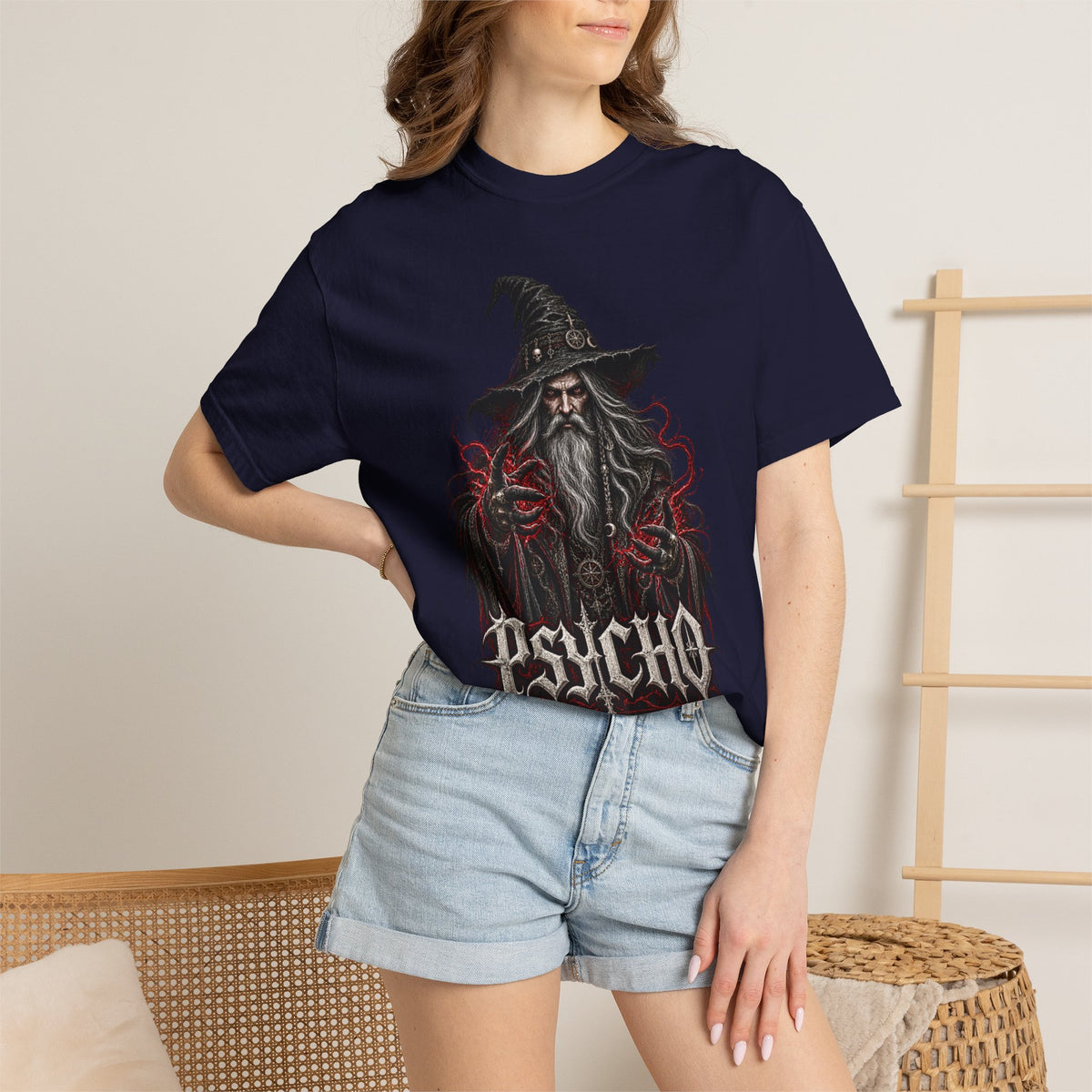 Psycho Wizard T-Shirt — Gothic Wizard Graphic Tee