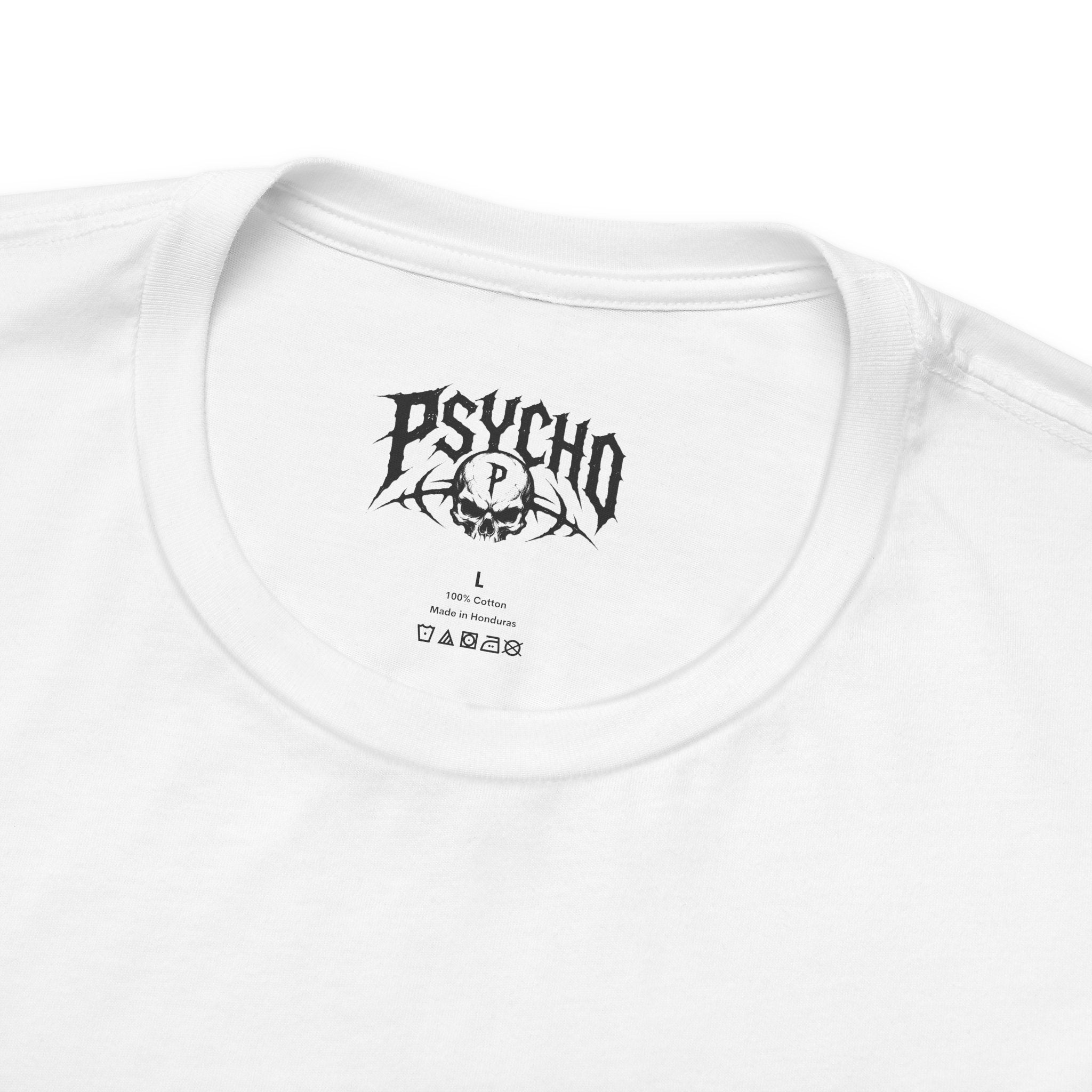 Psycho Clothing Co. Skull Tee — Gothic Rock Band Graphic T-Shirt
