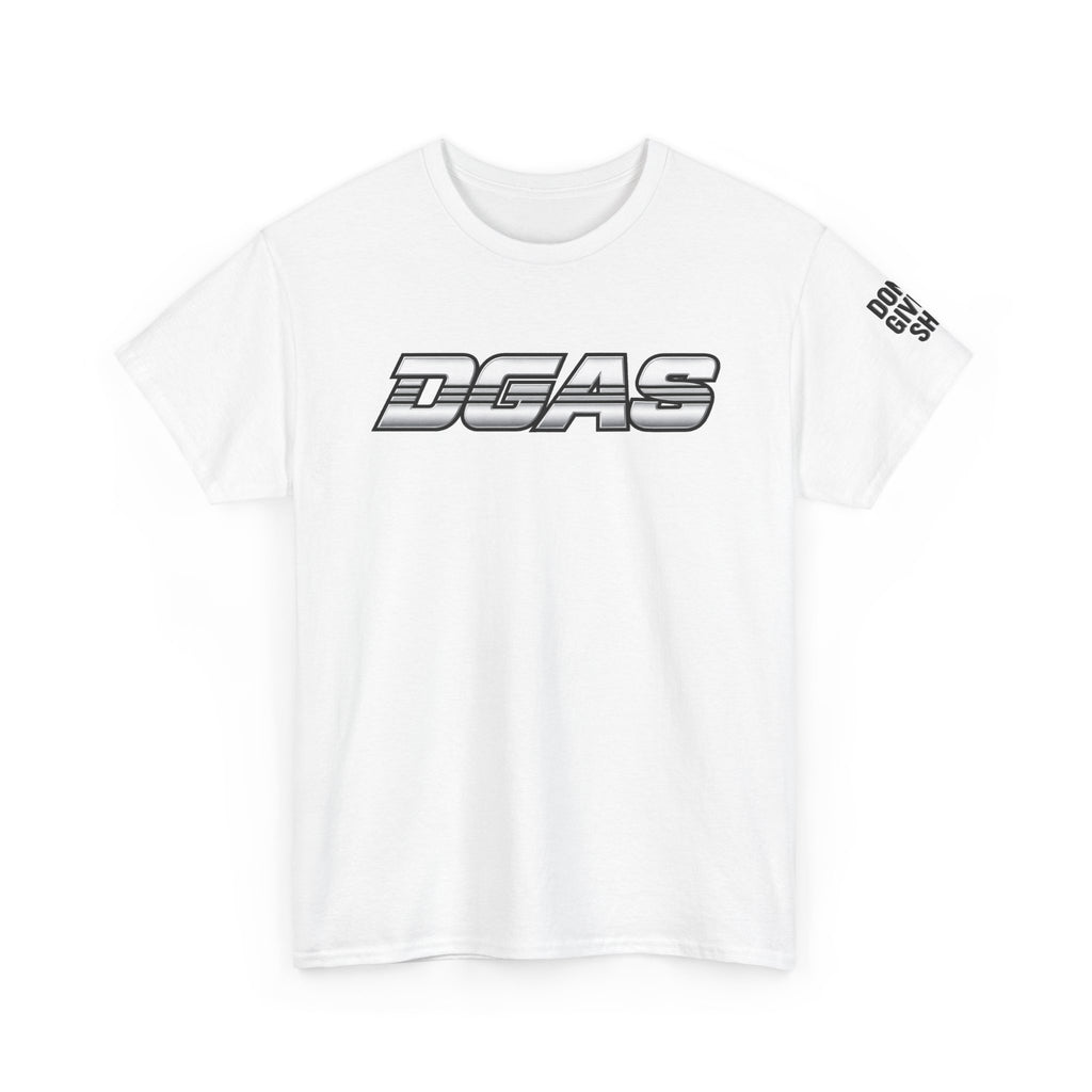 DGAS (Dont Give A Shit) Retro Logo Tee — White Graphic T-Shirt