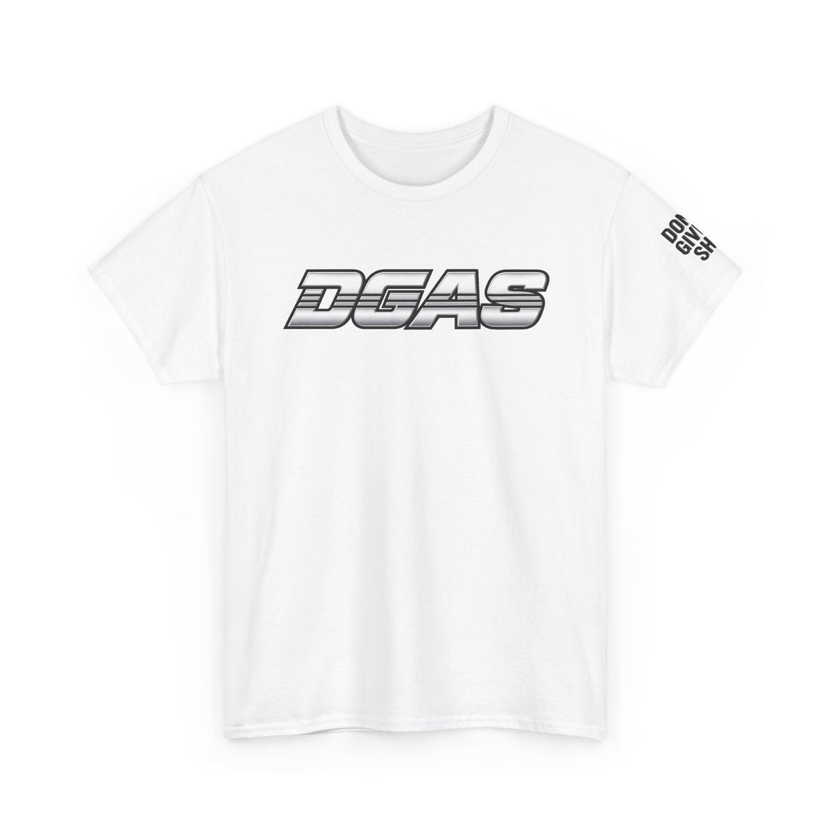 DGAS (Dont Give A Shit) Retro Logo Tee — White Graphic T-Shirt