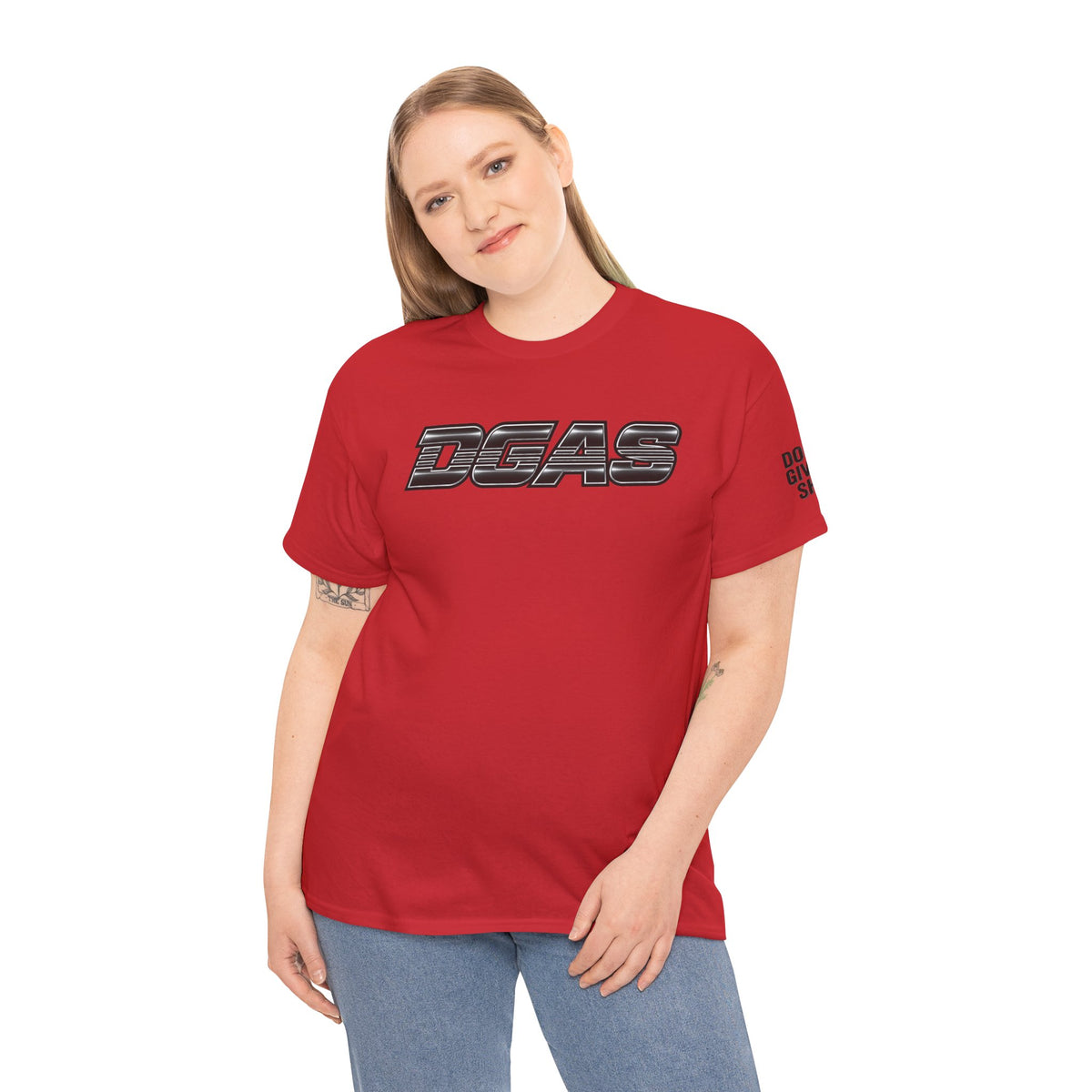 DGAS (Dont Give A Shit) Retro Logo Tee — White Graphic Short Sleeve Shirt