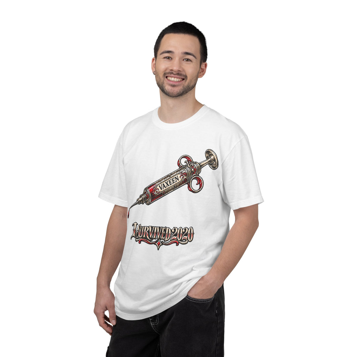 I Survived 2020 T-Shirt — Retro Syringe Graphic Tee
