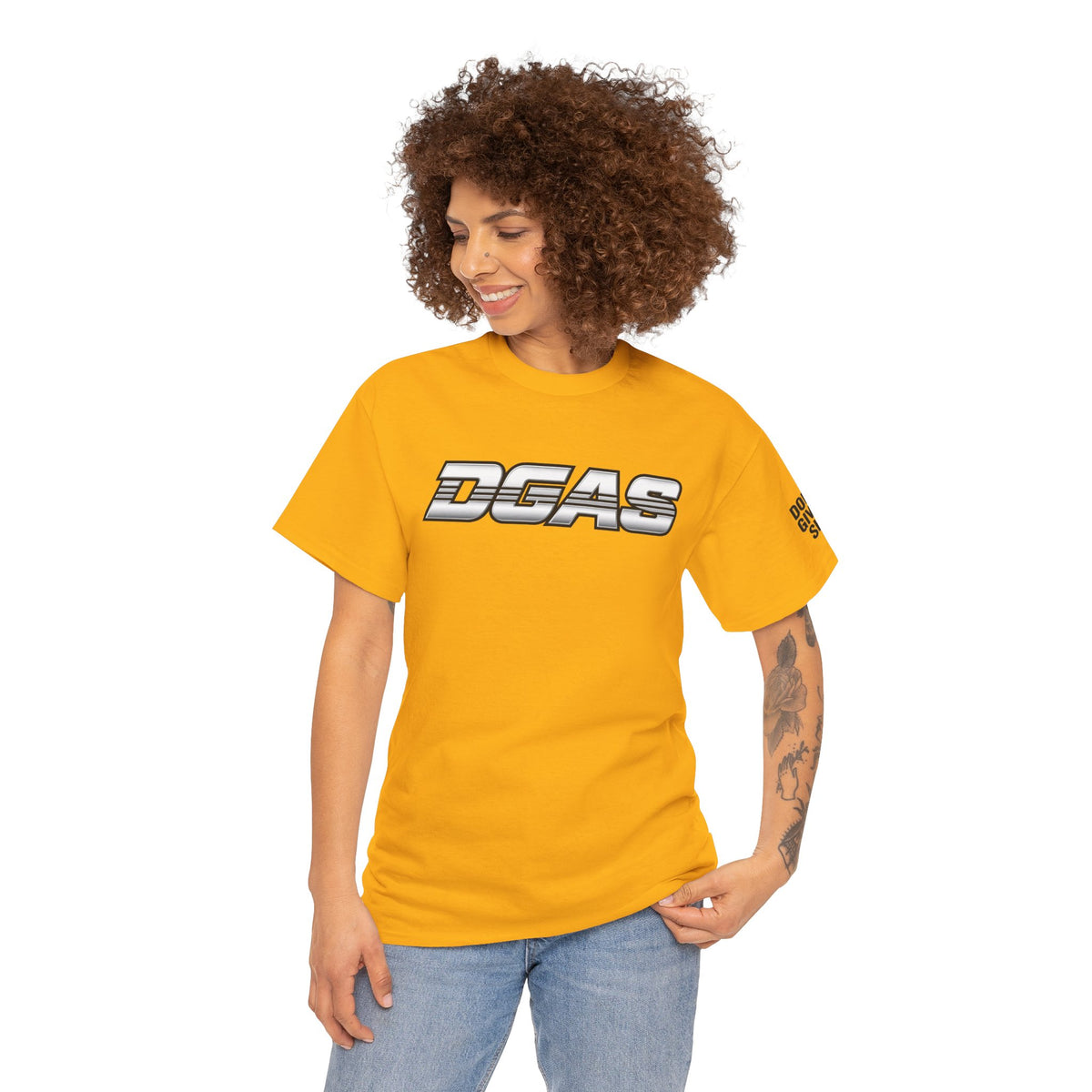 DGAS (Dont Give A Shit) Retro Logo Tee — White Graphic T-Shirt