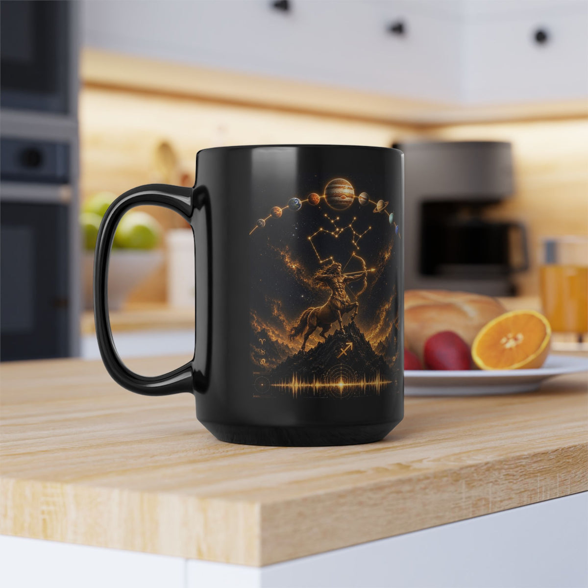 SAGITTARIUS Constellation Black Mug — Zodiac Coffee Cup (11oz, 15oz)