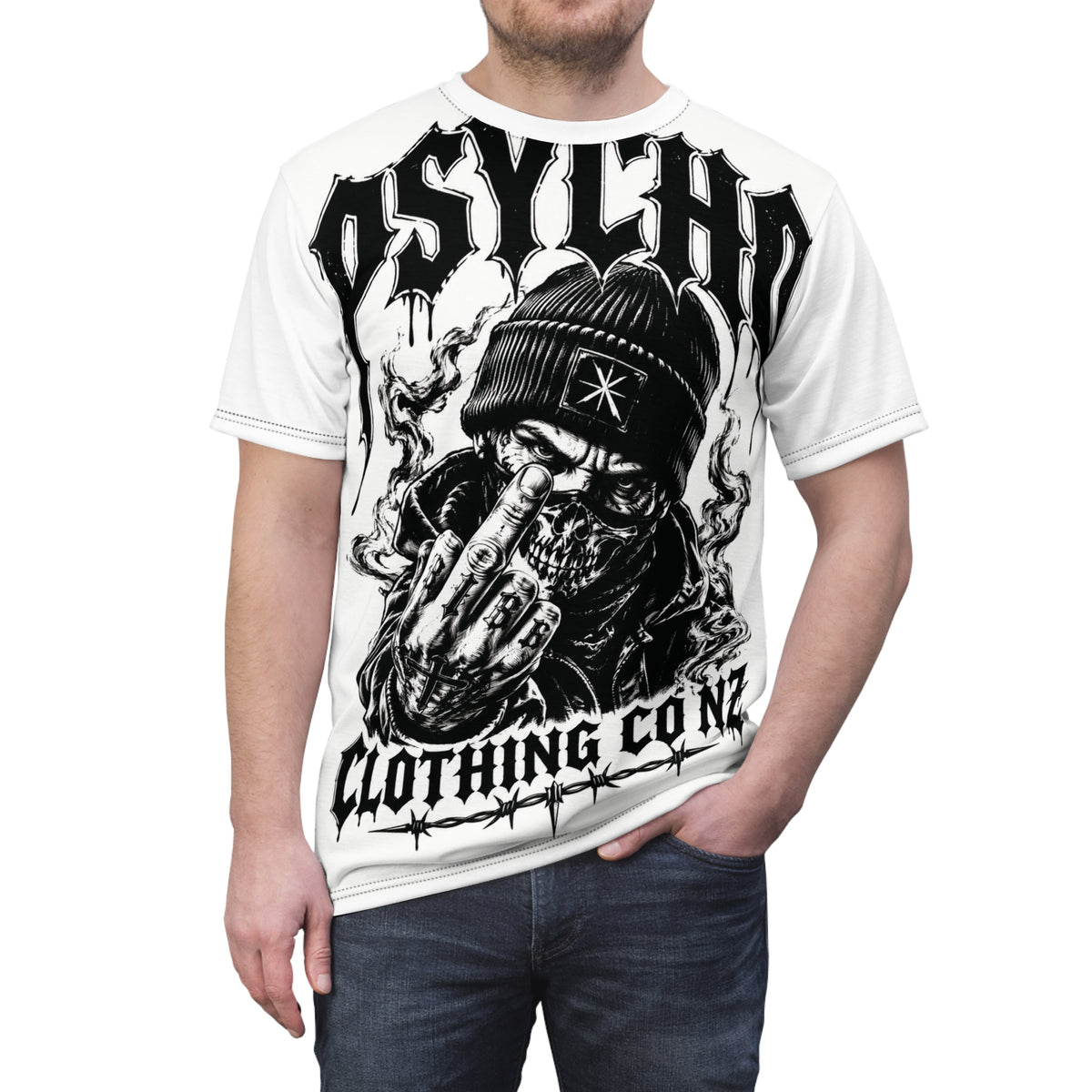 Psycho Clothing Co NZ Graphic Tee — Streetwear Shirt