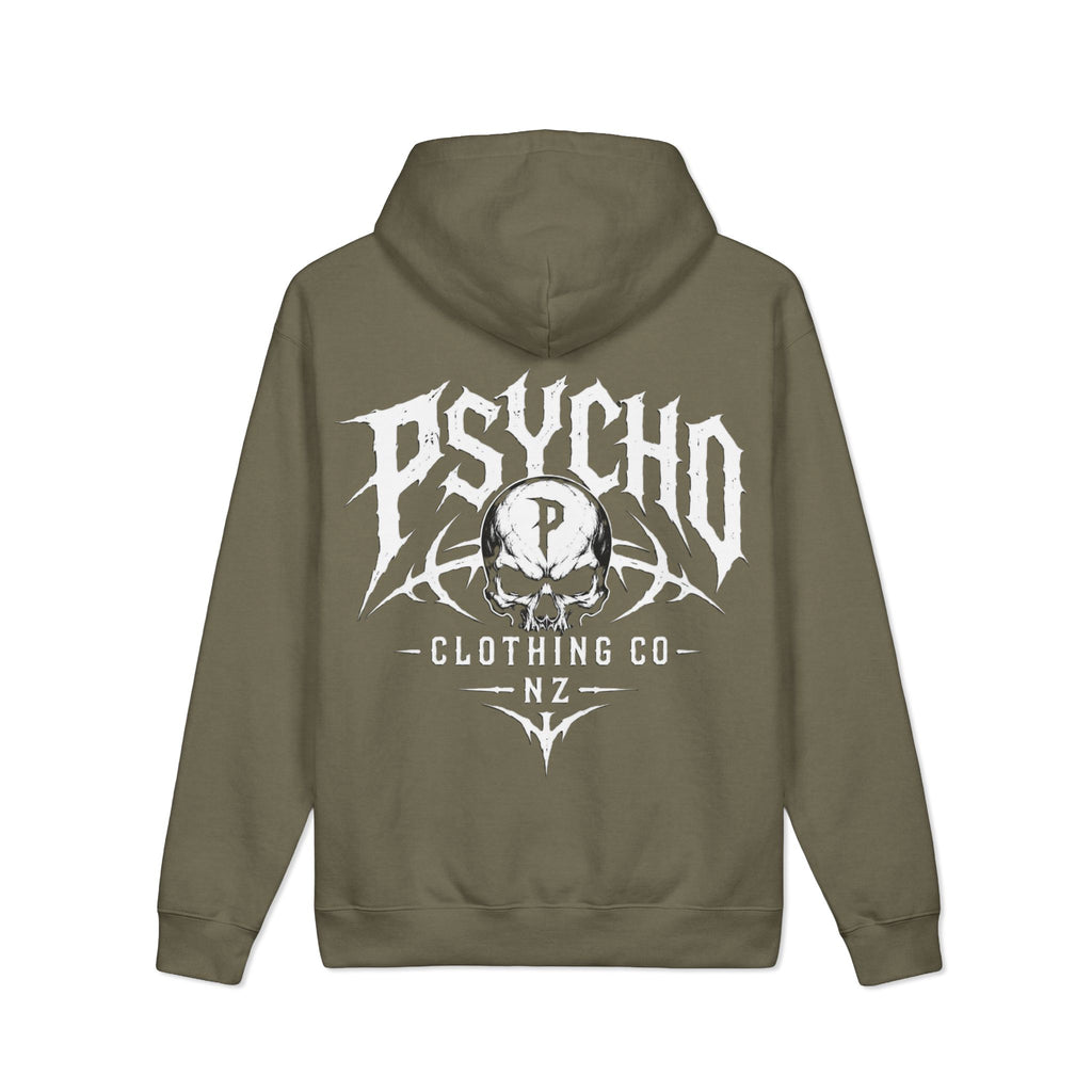 Psycho Skull Hoodie — Graphic Heavyweight Hooded Sweatshirt