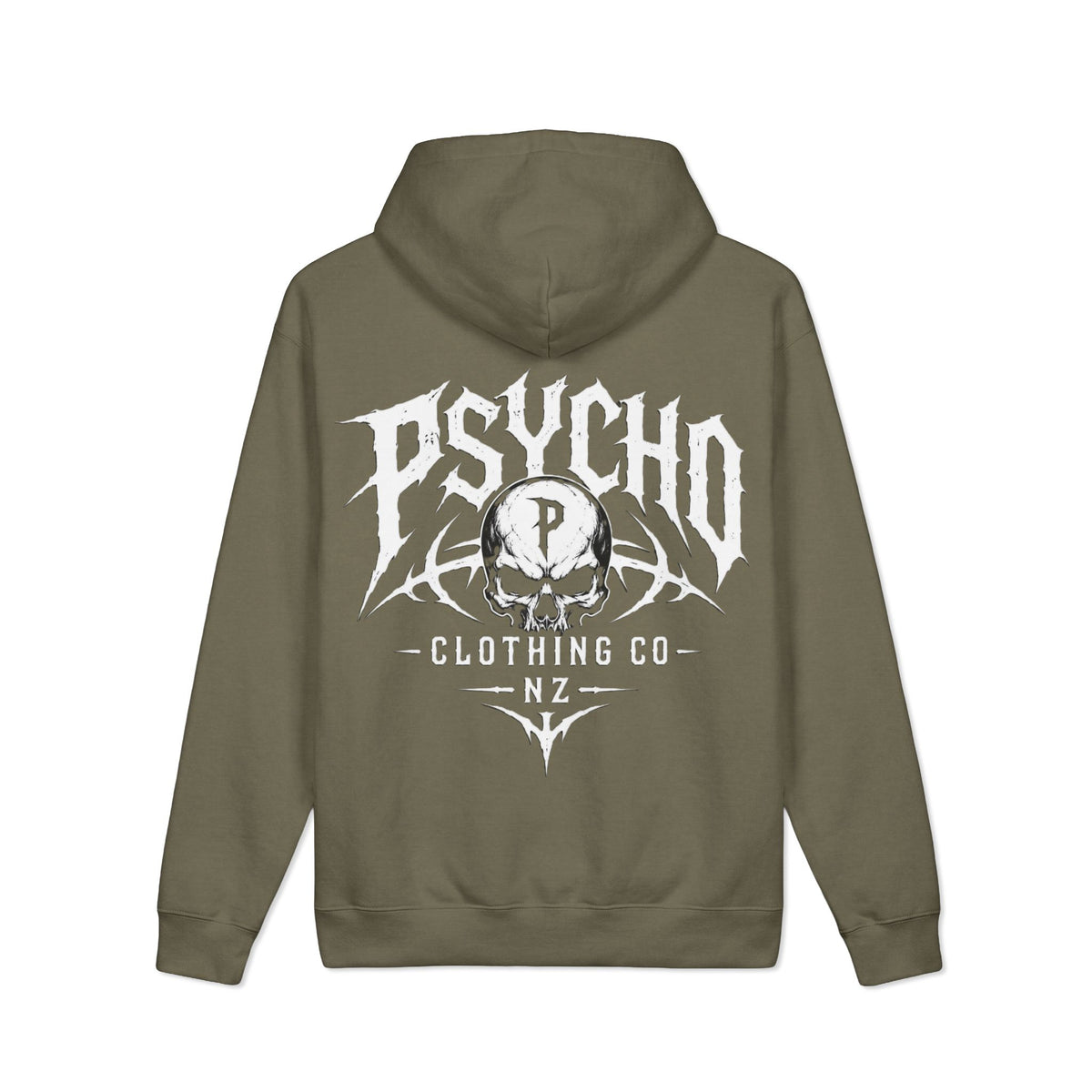 Psycho Skull Hoodie — Graphic Heavyweight Hooded Sweatshirt