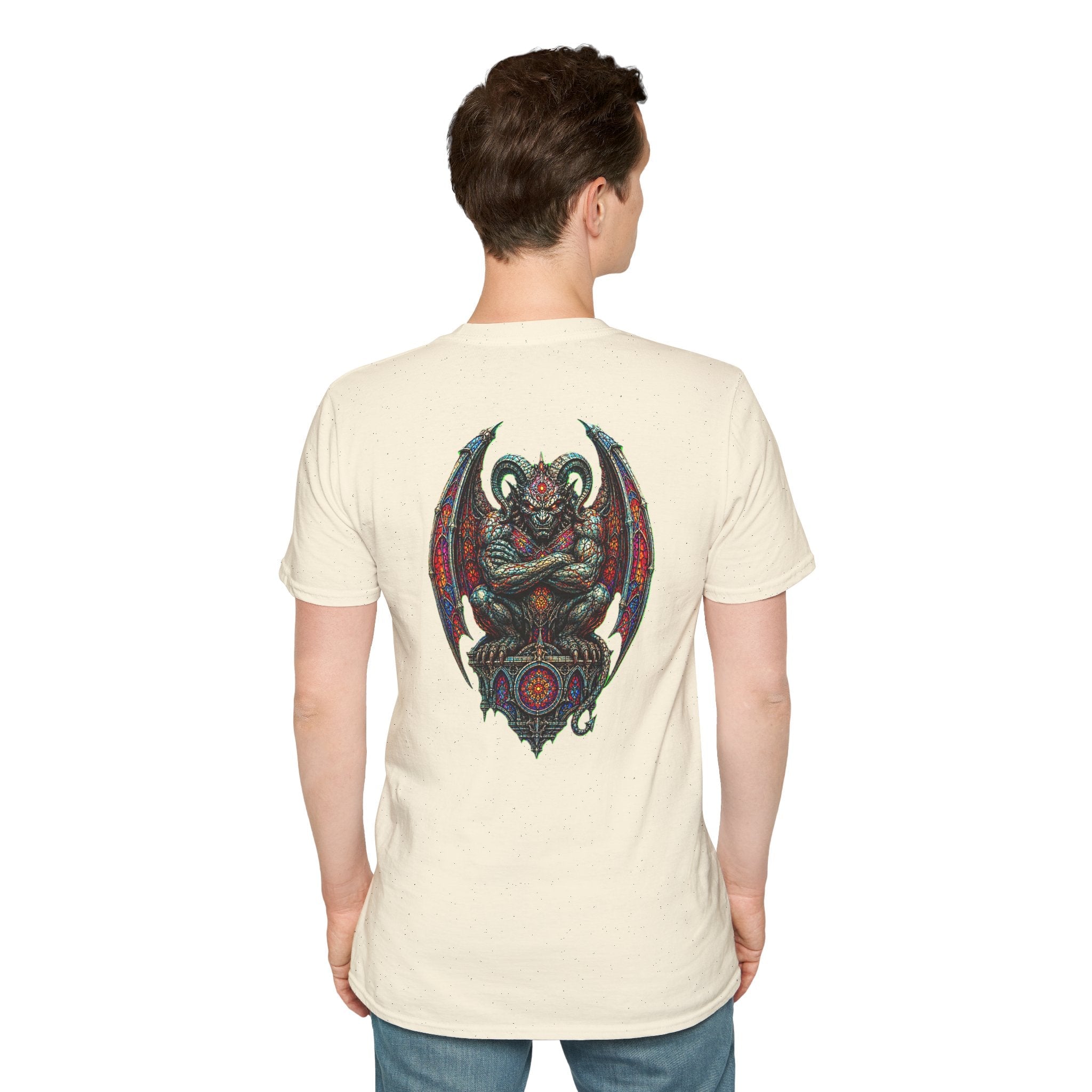 Demon Gargoyle Graphic T-Shirt — Gothic Occult Art Tee