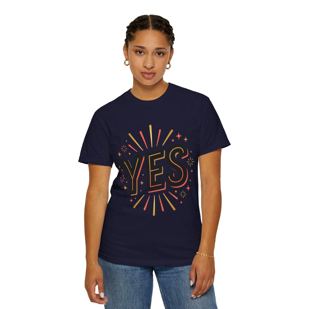 YES Graphic T-Shirt — Bold Retro Celebration Tee