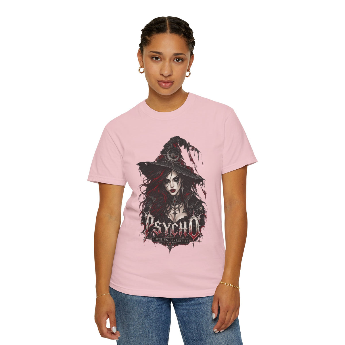 Psycho Witch Gothic Graphic T-Shirt