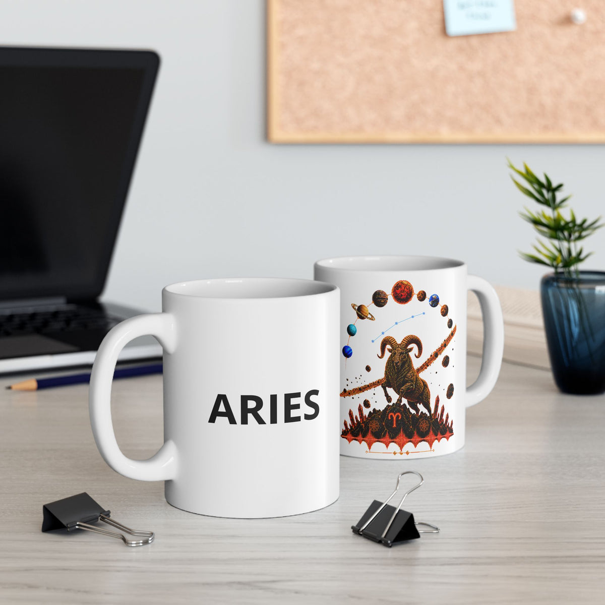 ARIES Astrology Ceramic Mug — Zodiac Constellation Coffee Cup (11oz & 15oz)