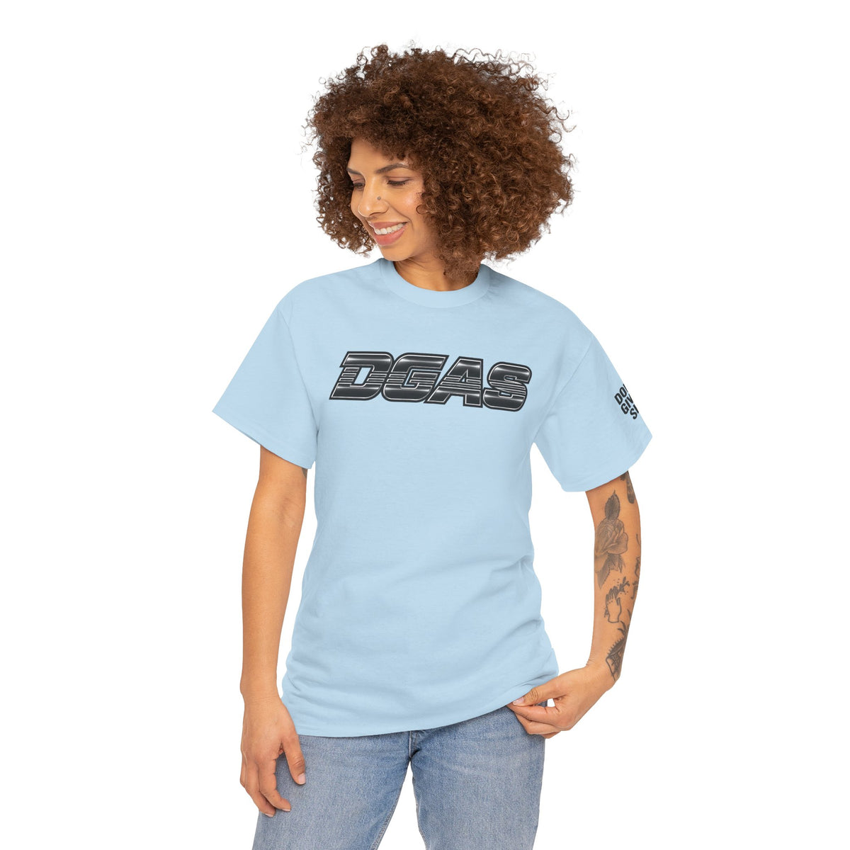 DGAS (Dont Give A Shit) Retro Logo Tee — White Graphic Short Sleeve Shirt