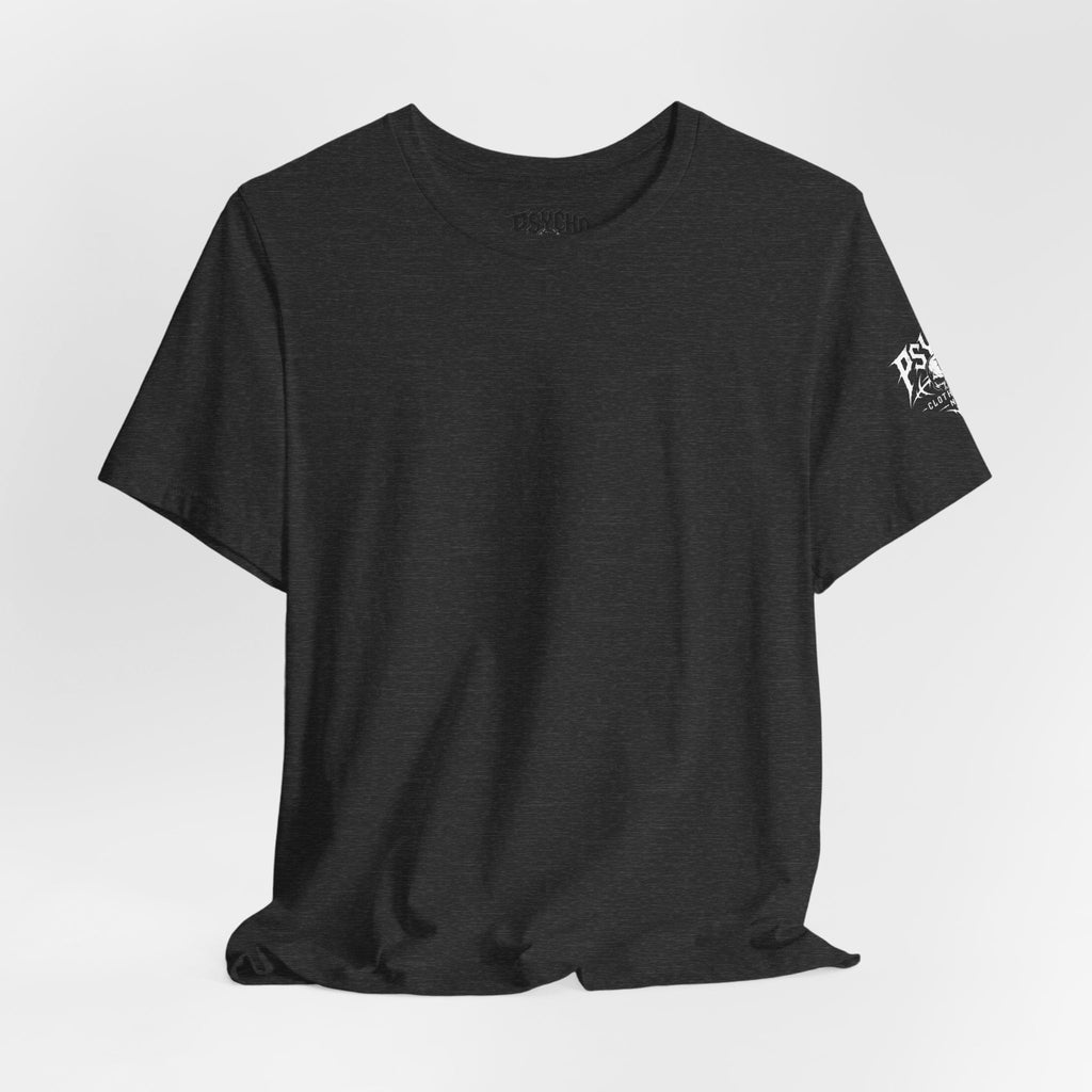 Psycho Clothing Co. Graphic Tee — Gothic Skull Logo T‑Shirt