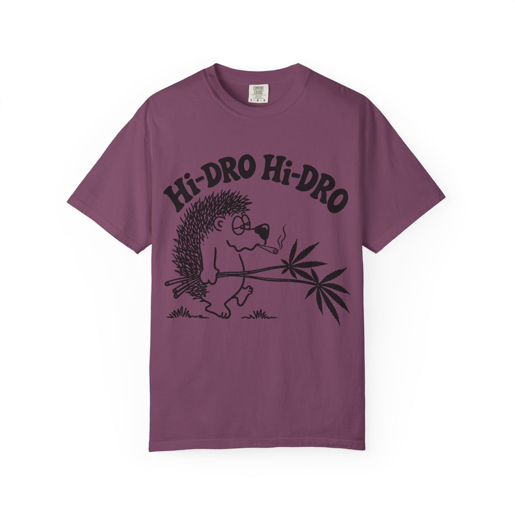 Hi-Dro The Stoned Hedgehog T-Shirt — Cute Retro Cannabis Graphic Tee