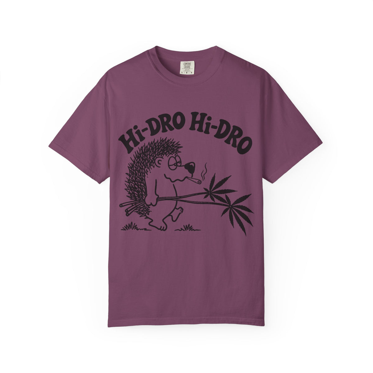 Hi-Dro The Stoned Hedgehog T-Shirt — Cute Retro Cannabis Graphic Tee
