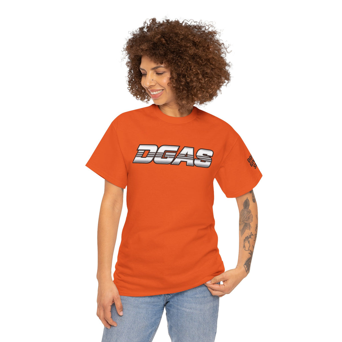 DGAS (Dont Give A Shit) Retro Logo Tee — White Graphic T-Shirt