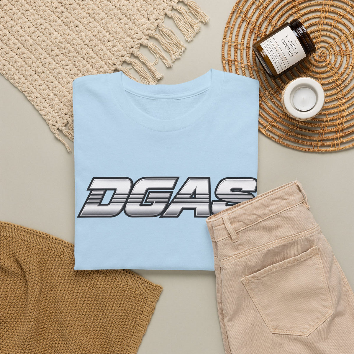 DGAS (Dont Give A Shit) Retro Logo Tee — White Graphic T-Shirt