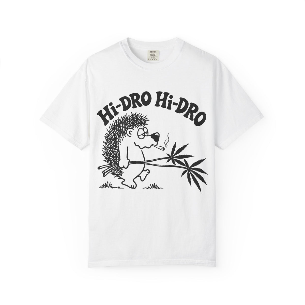 Hi-Dro The Stoned Hedgehog T-Shirt — Cute Retro Cannabis Graphic Tee
