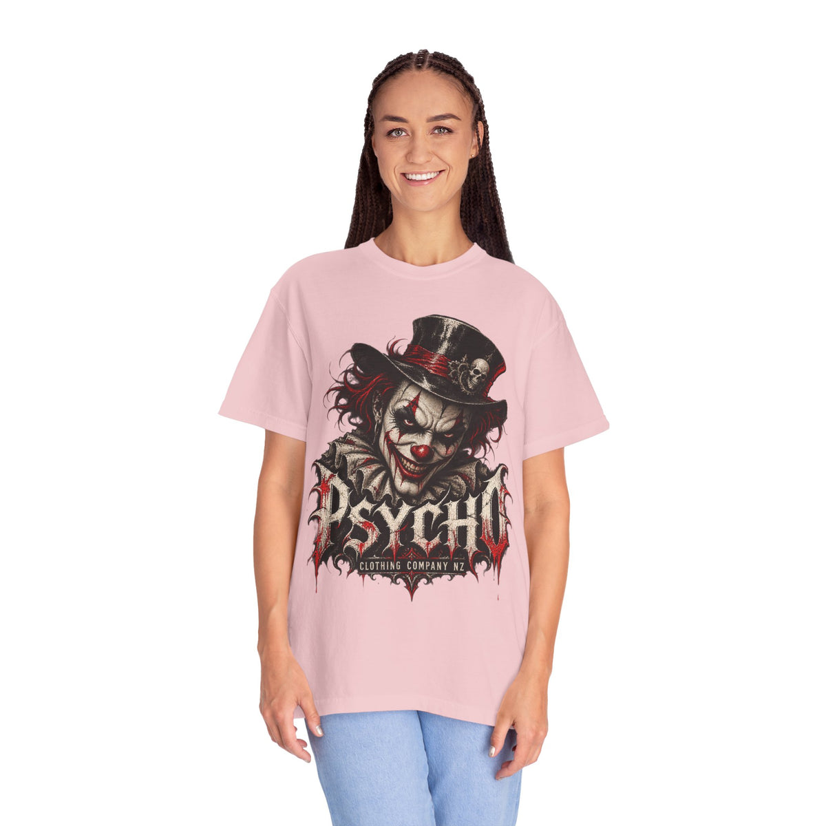 Psycho Clown Male Graphic T-Shirt — Creepy Gothic Horror Tee