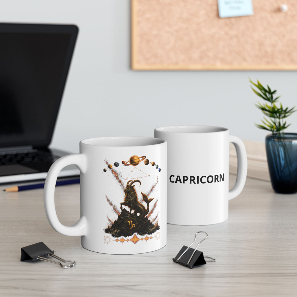 Zodiac Sign CAPRICORN -- Ceramic Mug, (11oz, 15oz)