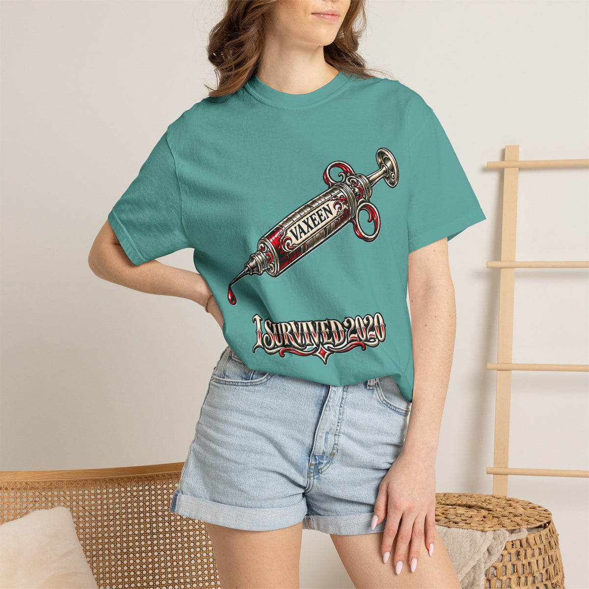 I Survived 2020 T-Shirt — Retro Syringe Graphic Tee