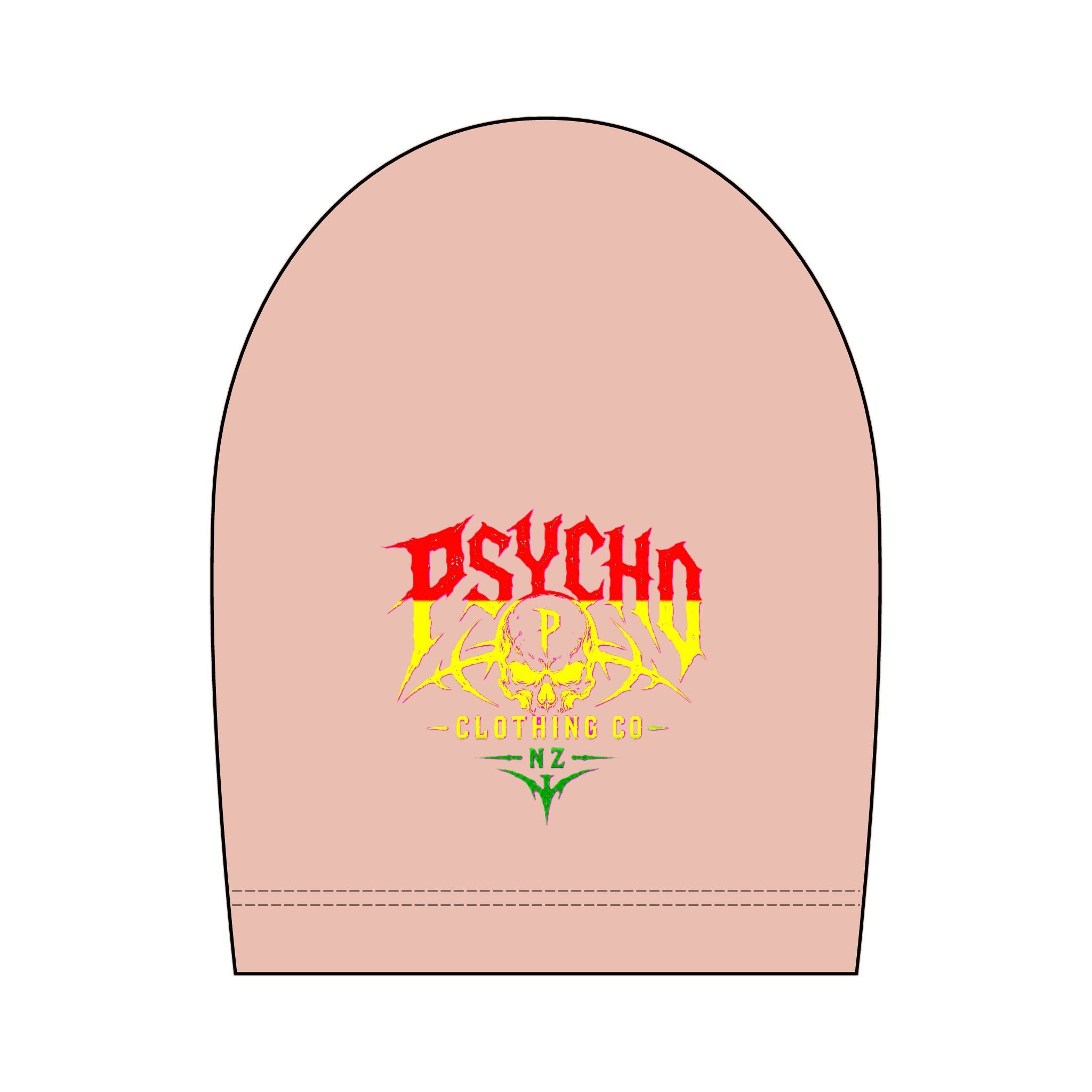 Psycho Skull Graphic T-Shirt — Heavyweight Garment-Dyed Streetwear