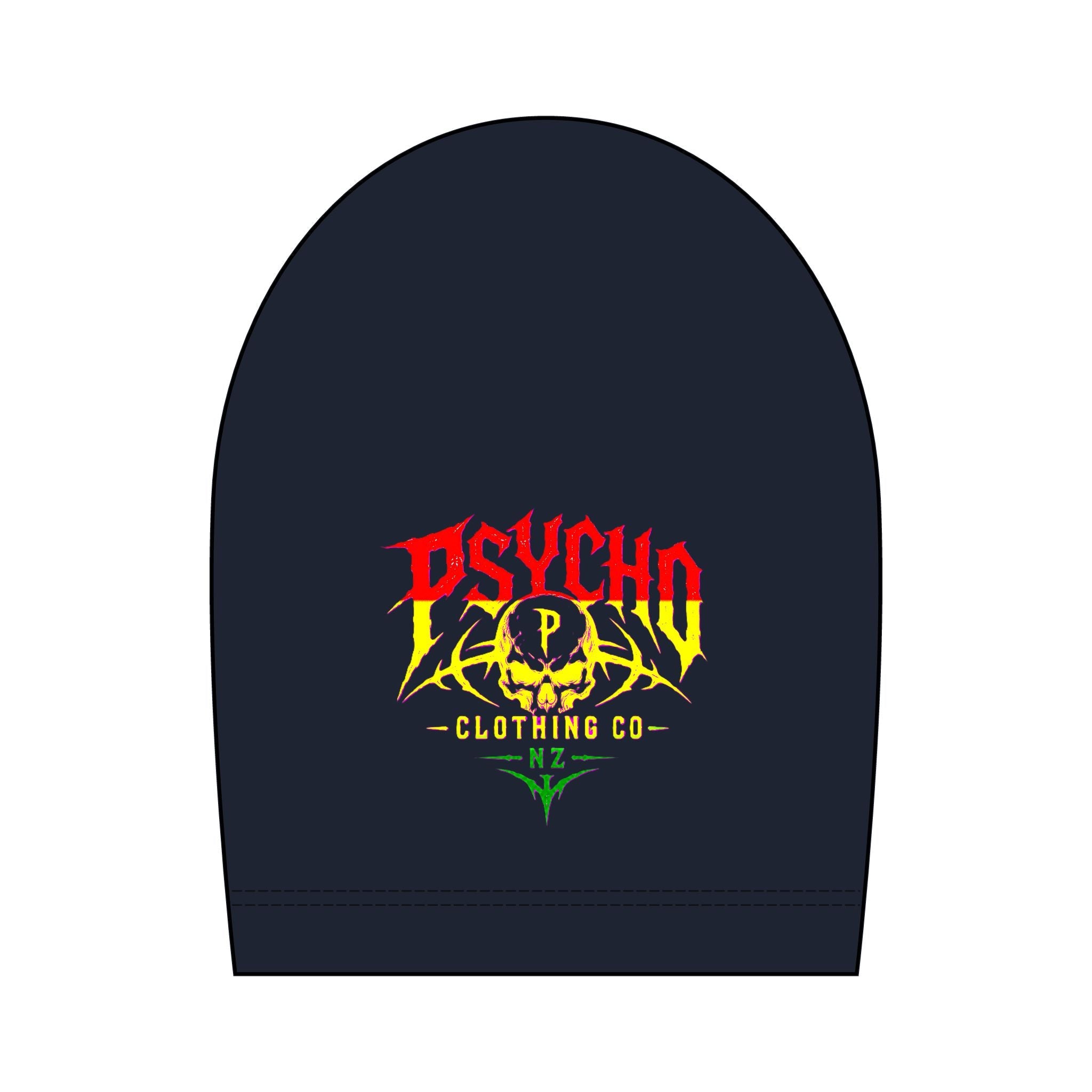Psycho Skull Graphic T-Shirt — Heavyweight Garment-Dyed Streetwear