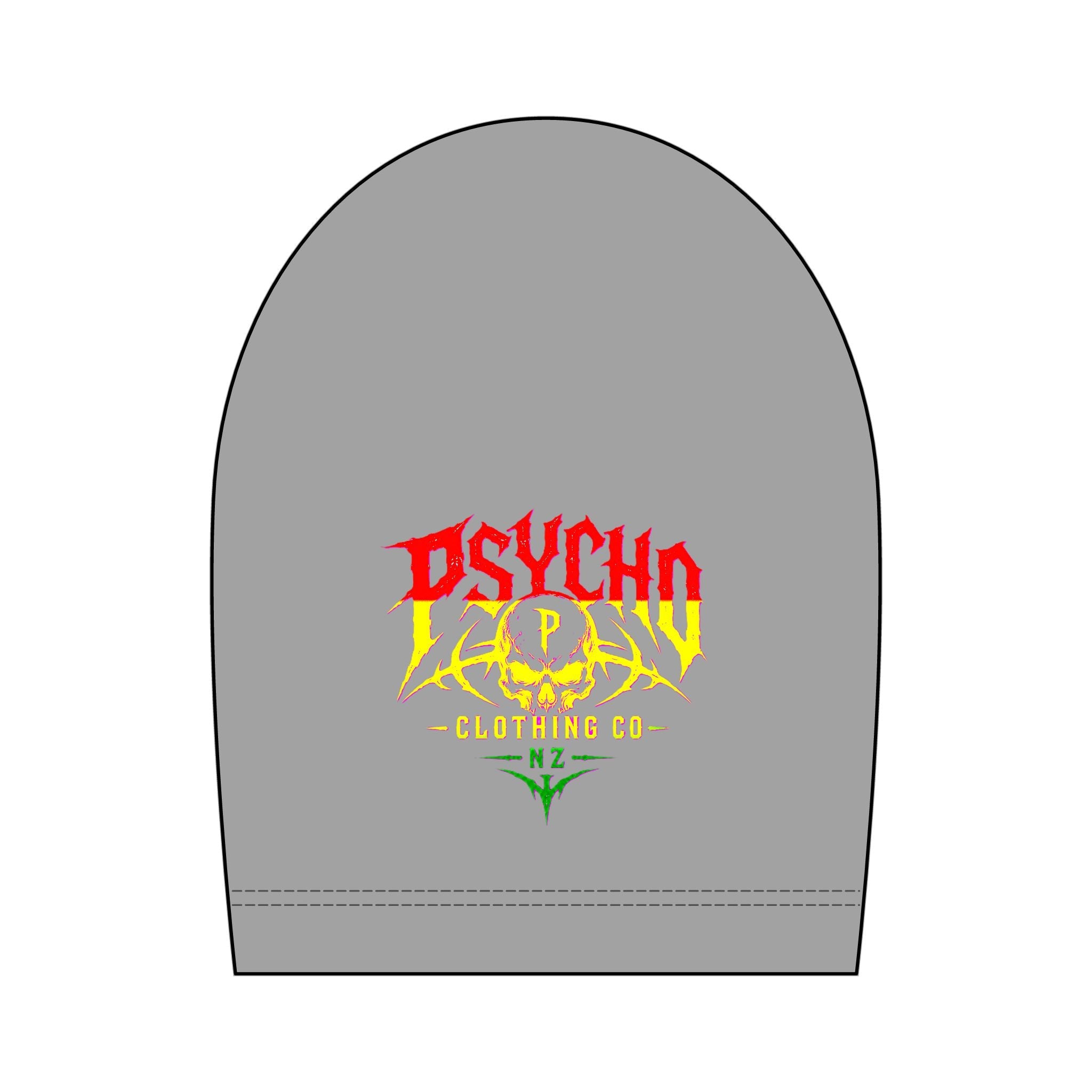 Psycho Skull Graphic T-Shirt — Heavyweight Garment-Dyed Streetwear