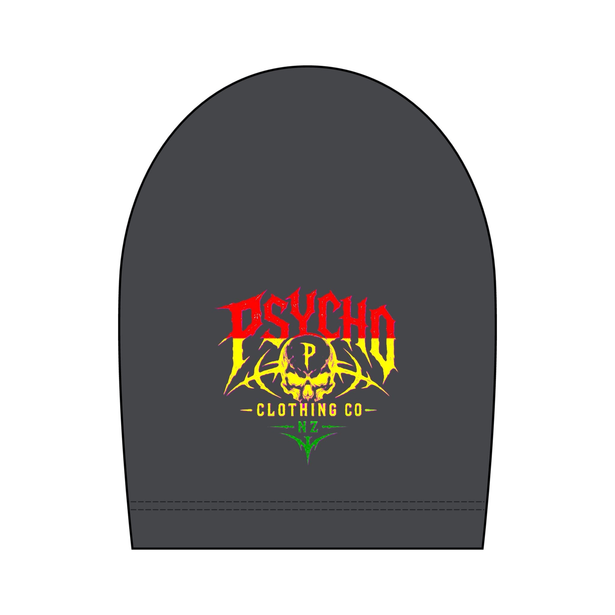 Psycho Skull Graphic T-Shirt — Heavyweight Garment-Dyed Streetwear