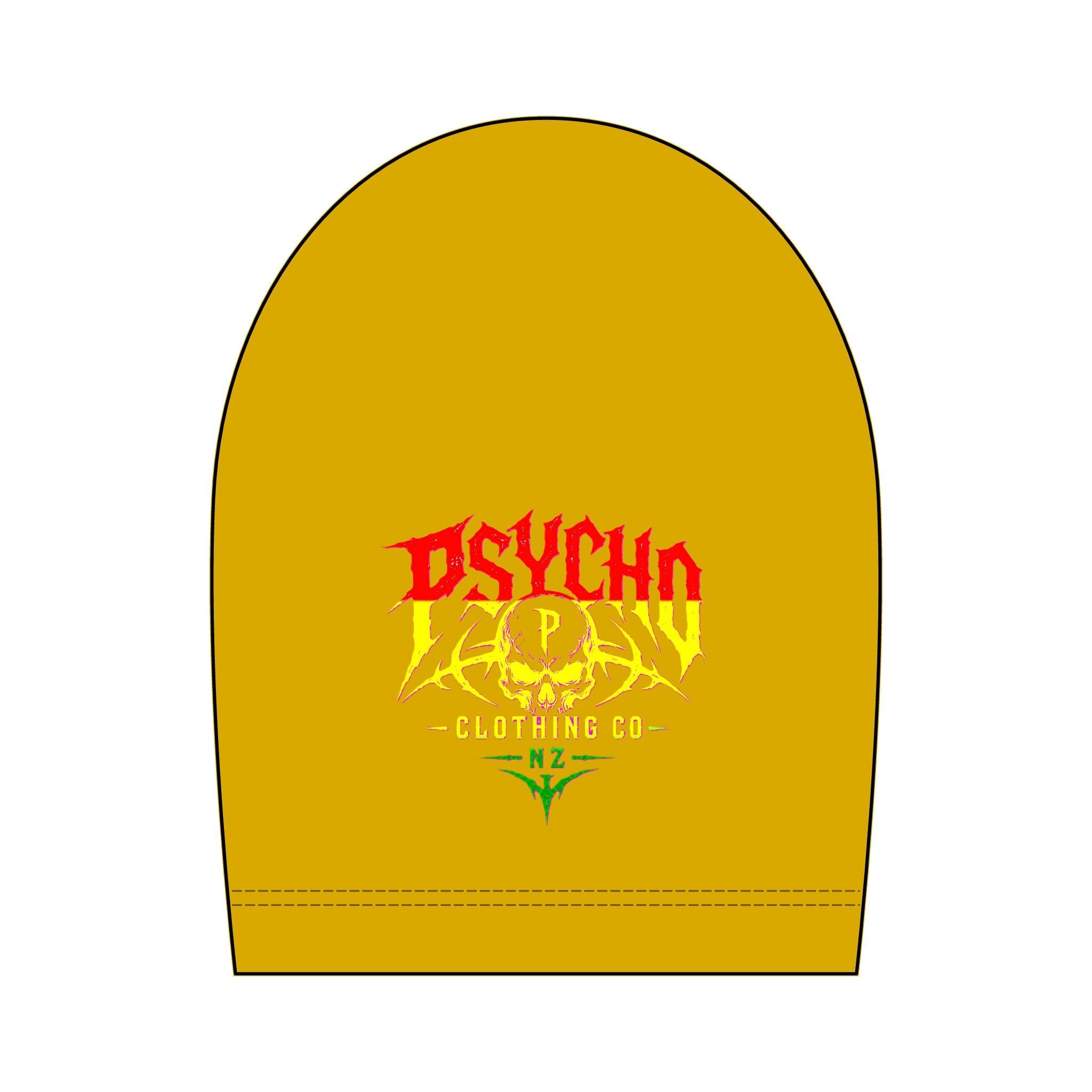 Psycho Skull Graphic T-Shirt — Heavyweight Garment-Dyed Streetwear