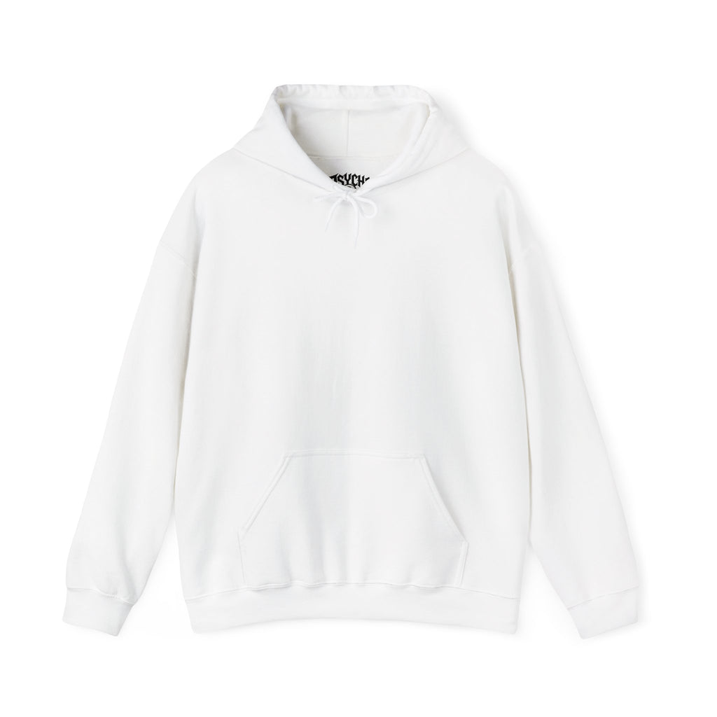 Psycho Clothing Co. Graphic Hoodie — Retro Flame Skull Streetwear