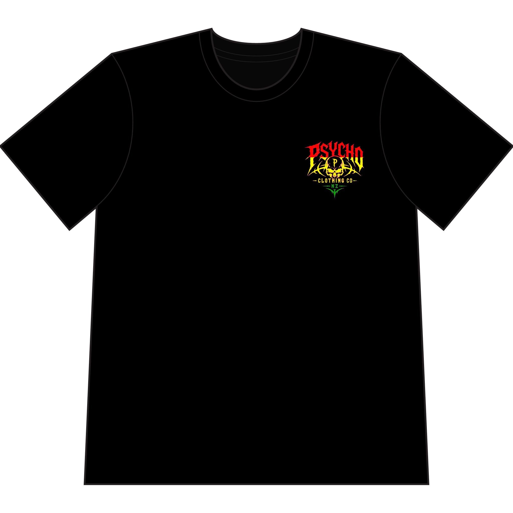 Psycho Skull Graphic T-Shirt — Heavyweight Garment-Dyed Streetwear