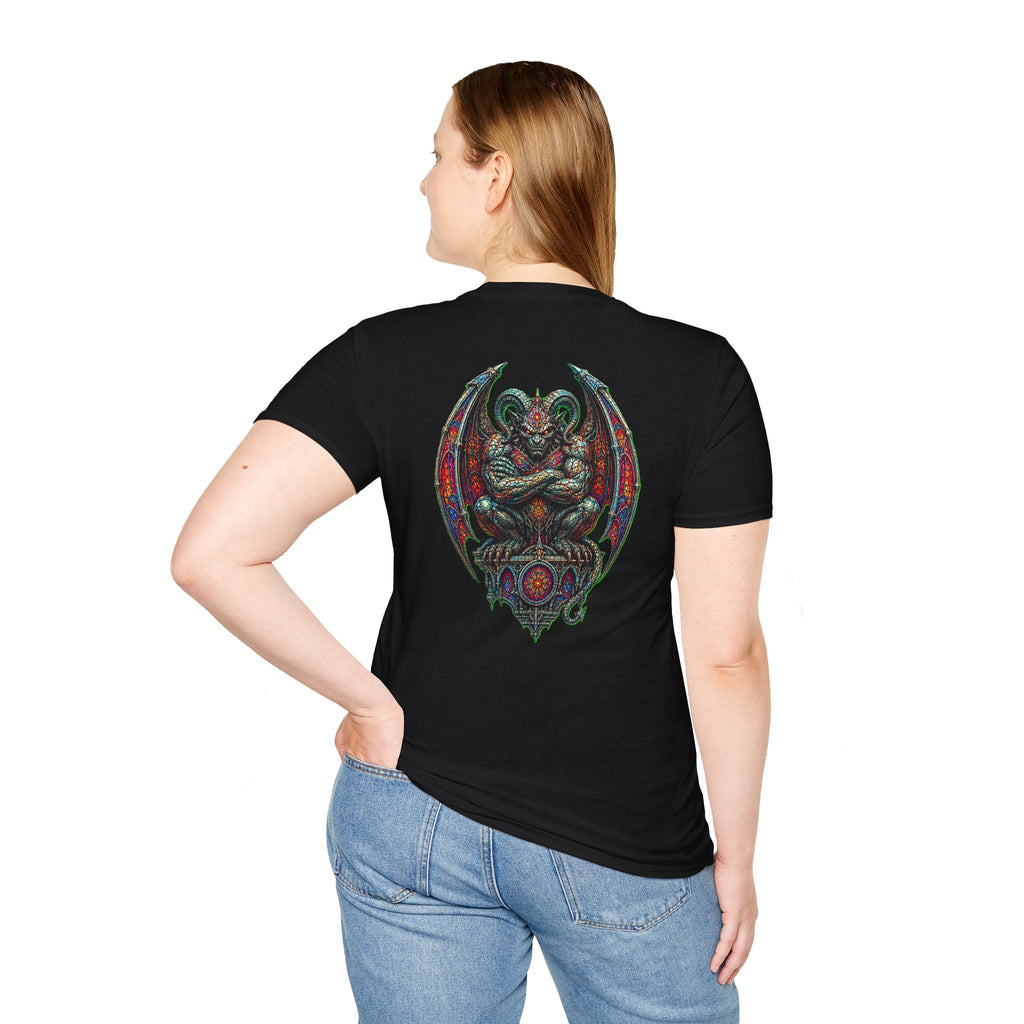 Demon Gargoyle Graphic T-Shirt — Gothic Occult Art Tee