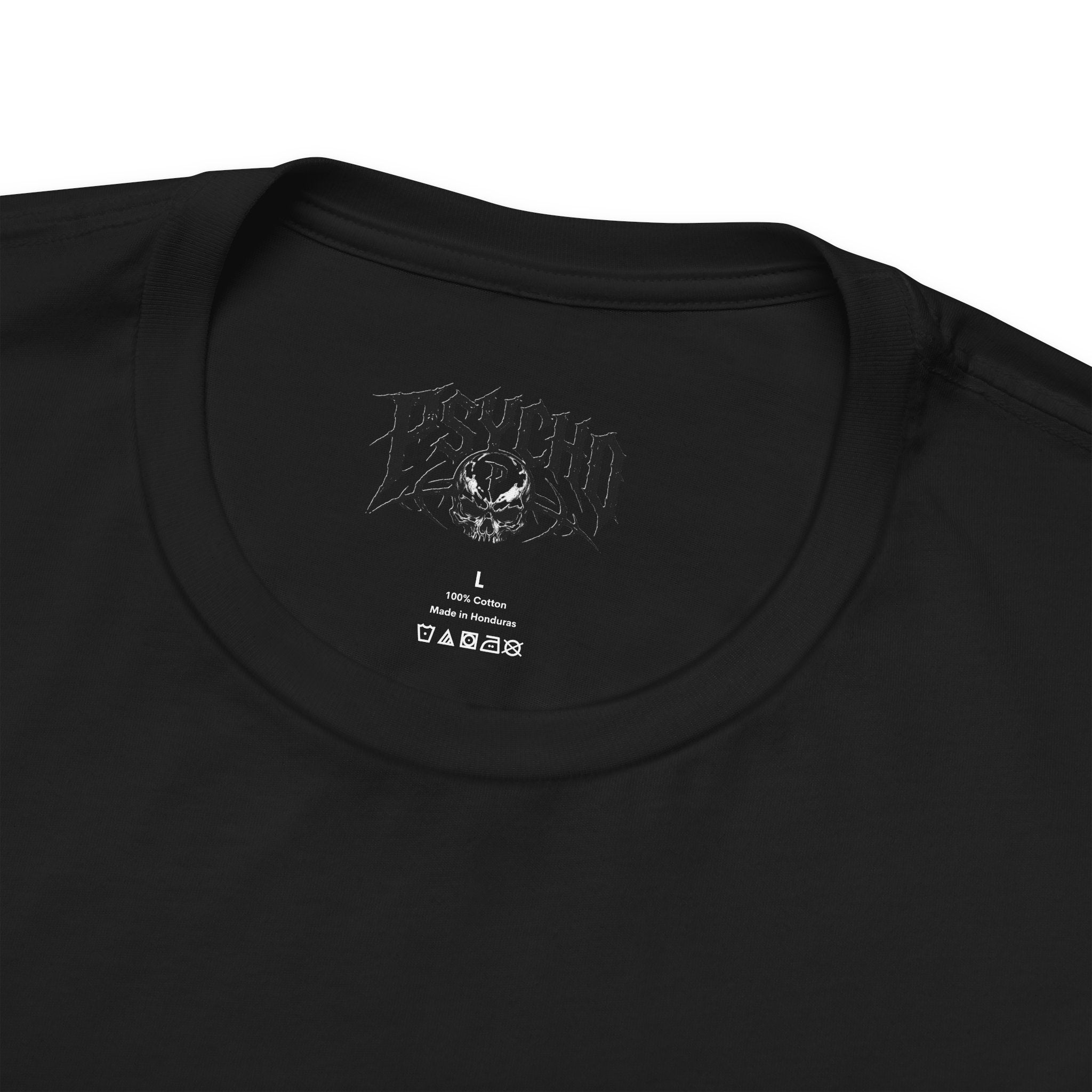 Psycho Clothing Co. Skull Tee — Gothic Rock Band Graphic T-Shirt