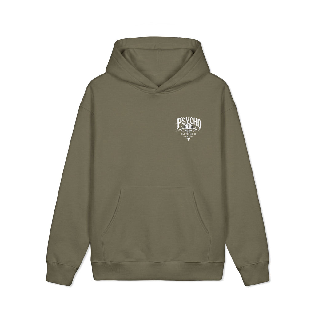 Psycho Skull Hoodie — Graphic Heavyweight Hooded Sweatshirt