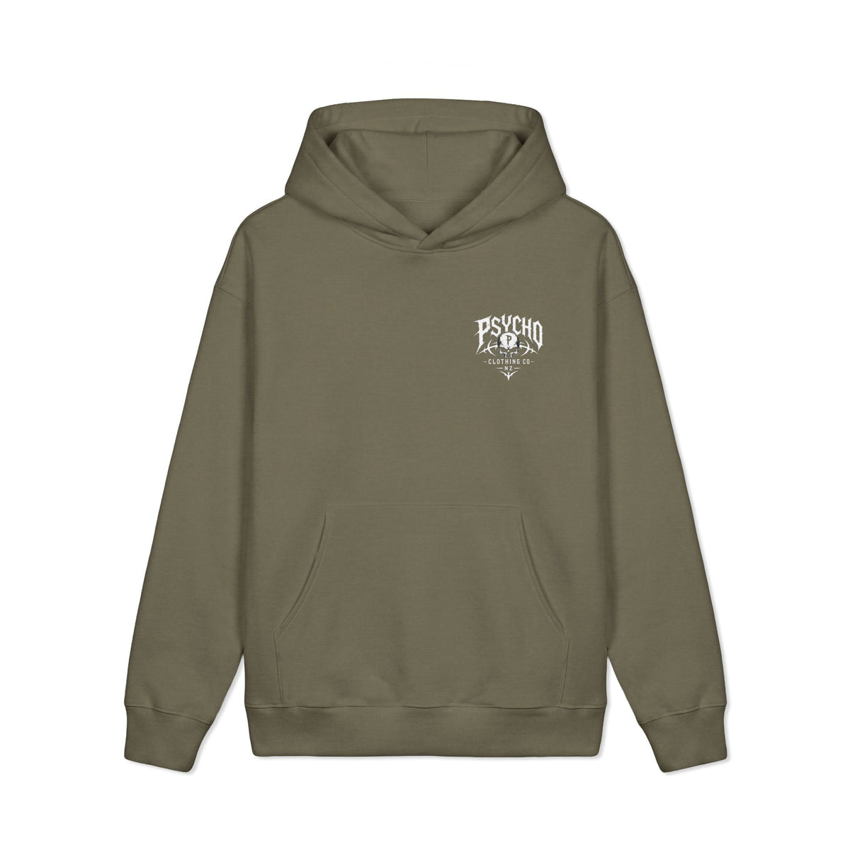 Psycho Skull Hoodie — Graphic Heavyweight Hooded Sweatshirt