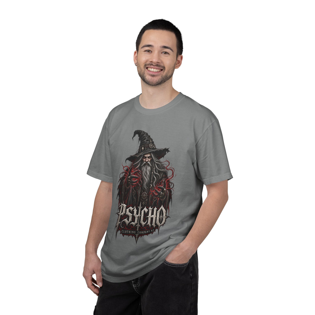 Psycho Wizard T-Shirt — Gothic Wizard Graphic Tee