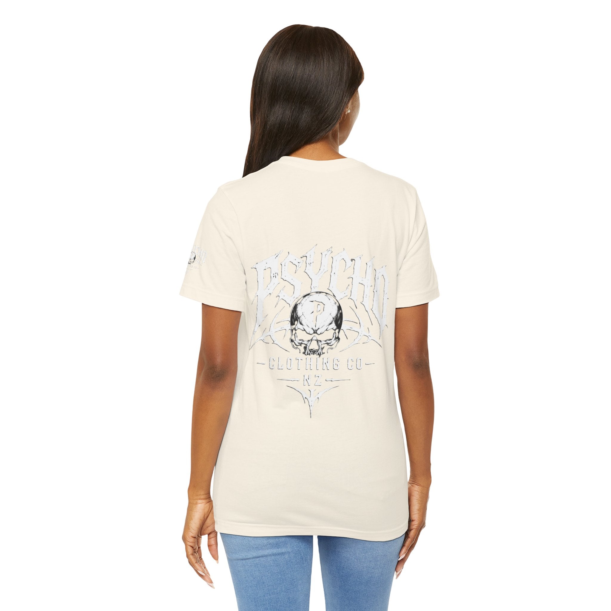 Psycho Clothing Co. Graphic Tee — Gothic Skull Logo T‑Shirt