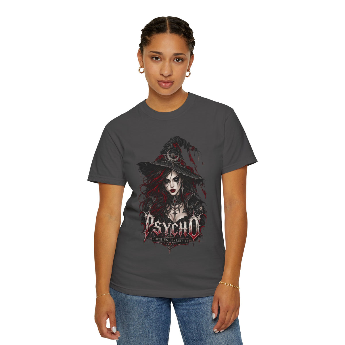 Psycho Witch Gothic Graphic T-Shirt