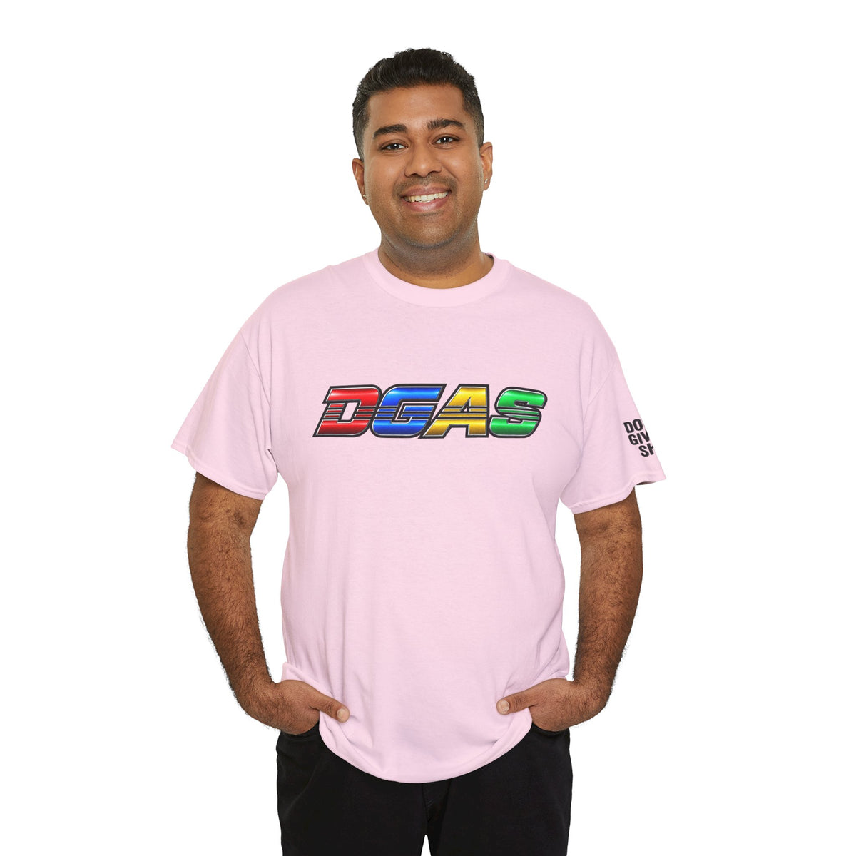 DGAS Dont Give A Shit Retro Rainbow Logo T‑Shirt