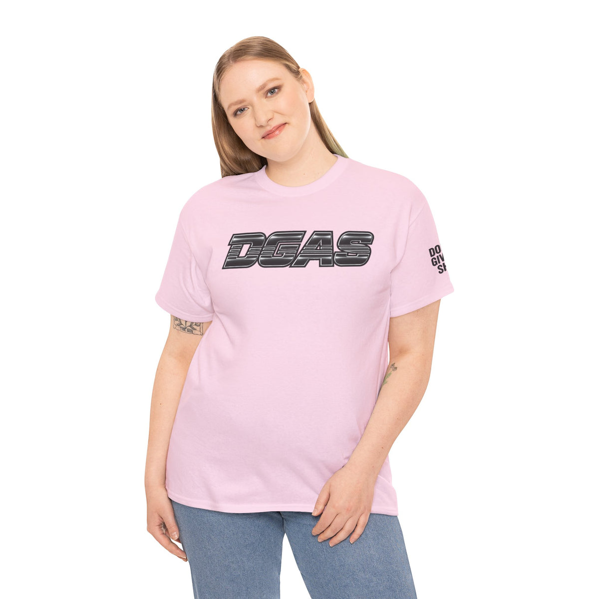 DGAS (Dont Give A Shit) Retro Logo Tee — White Graphic Short Sleeve Shirt